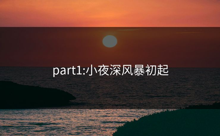 part1:小夜深风暴初起 part1:小夜深风暴初起